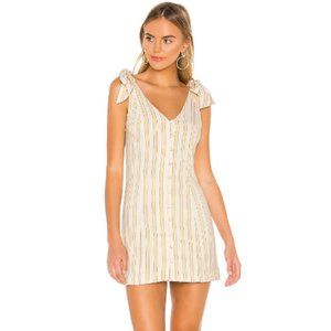 Tularosa Birdie Mini Dress with yellow stripes
